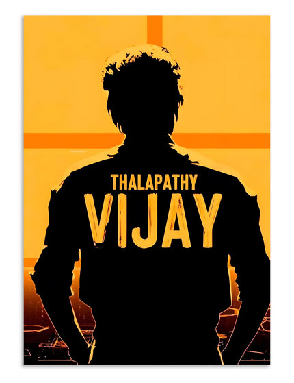 Thalapathy Vijay Silhouette Poster Art Lazywalls