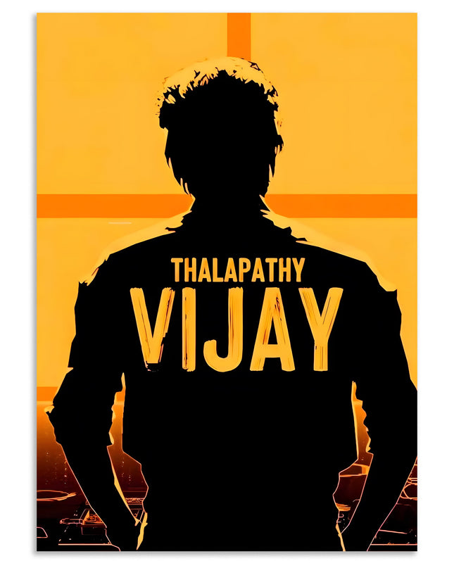 Thalapathy Vijay Silhouette Poster Art Lazywalls