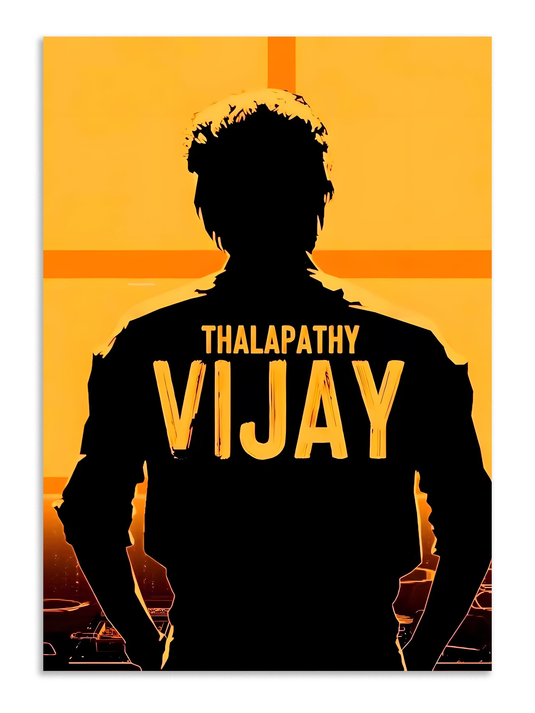 Thalapathy Vijay Silhouette Poster Art Lazywalls