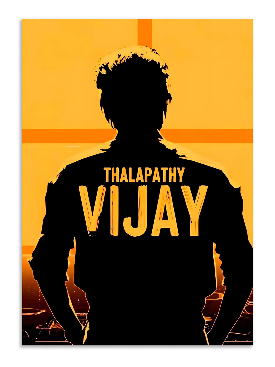 Thalapathy Vijay Silhouette Poster Art Lazywalls