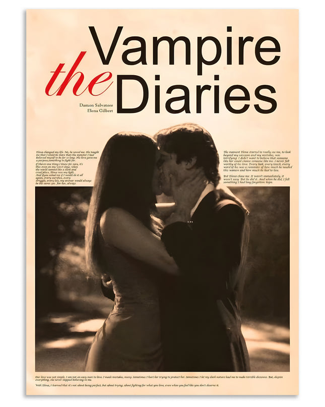 The Vampire Diaries Romance Wall Art Lazywalls