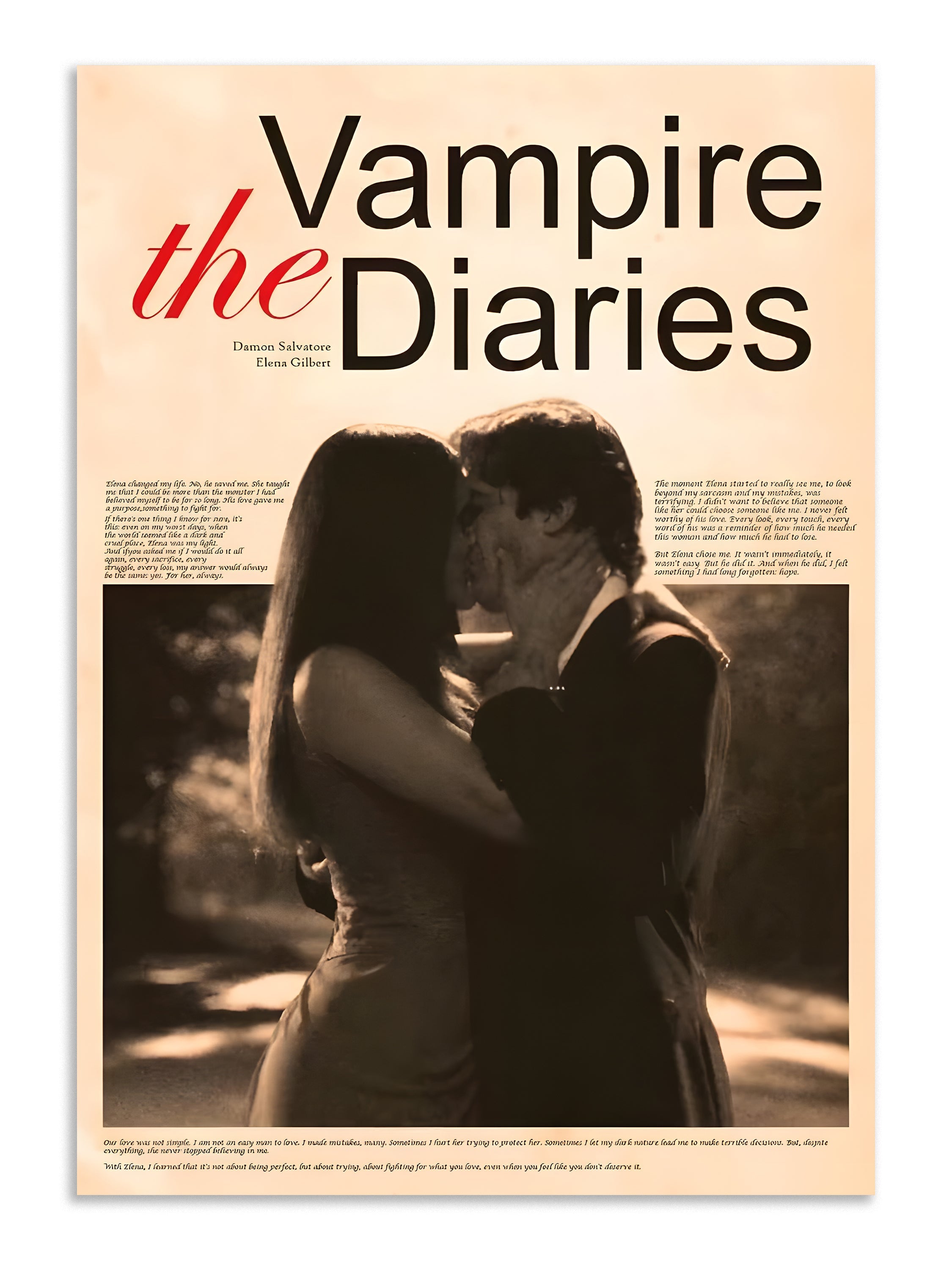 The Vampire Diaries Romance Wall Art Lazywalls