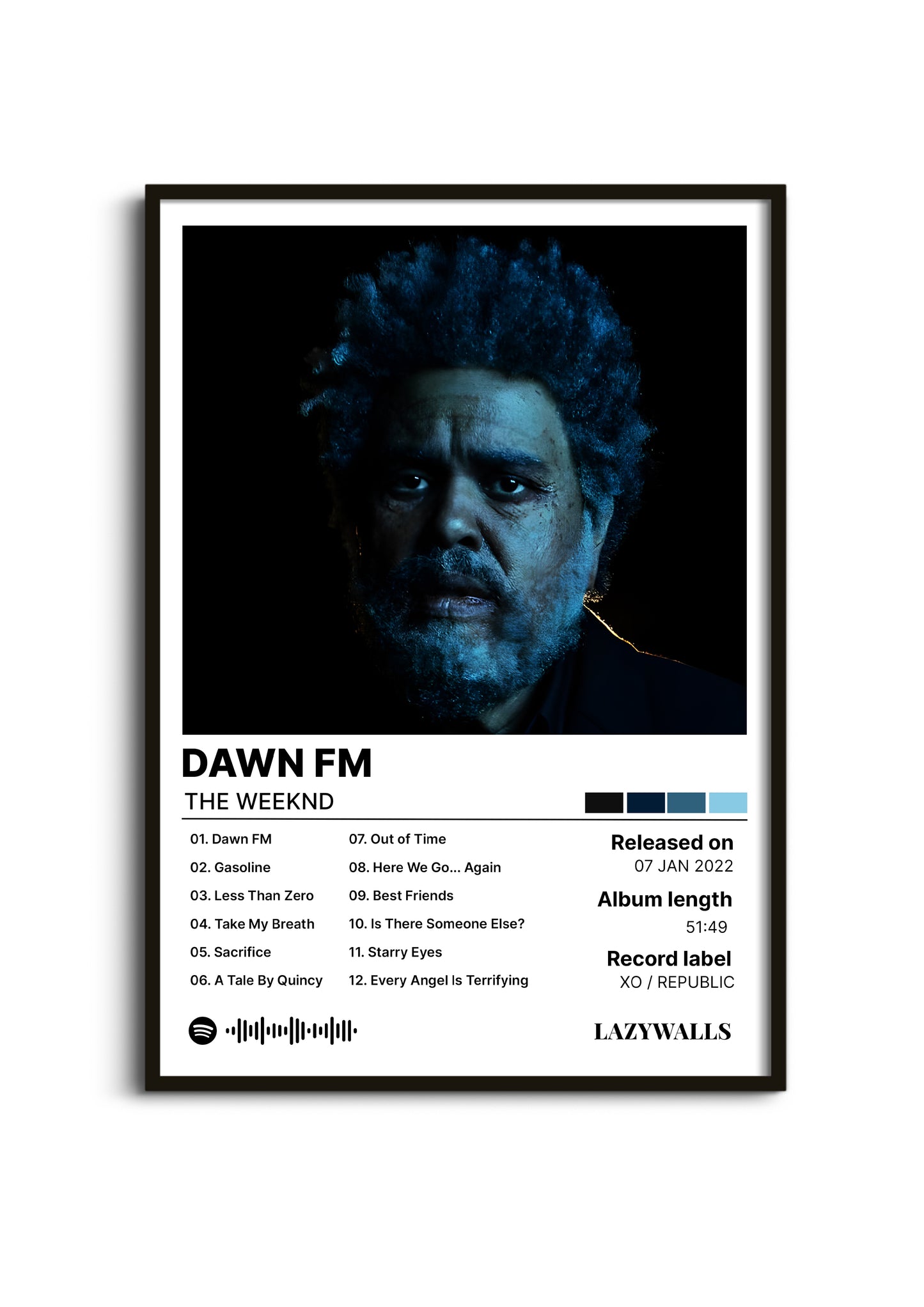 The Weeknd Dawn FM Album Wall Art Lazywalls