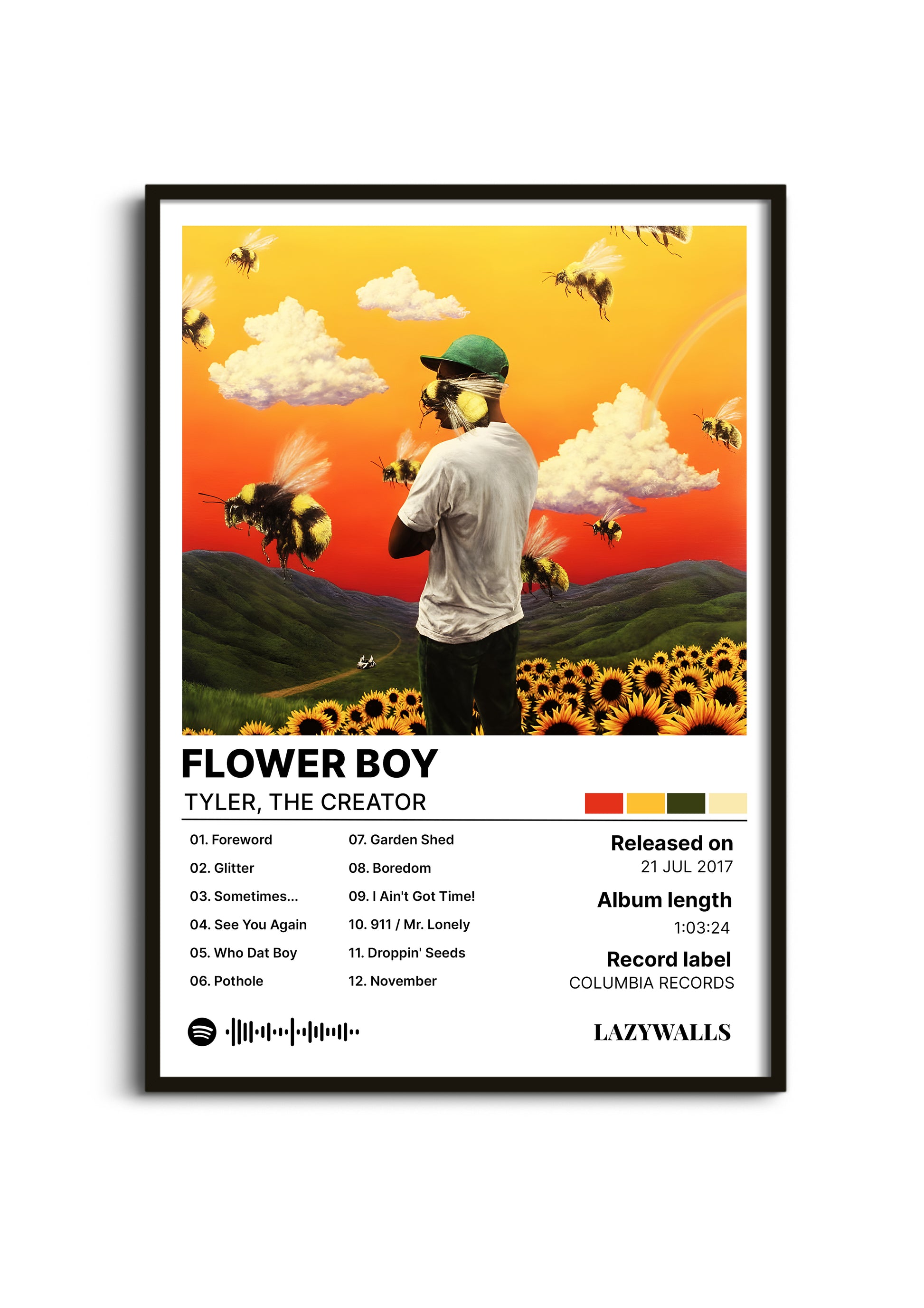 Tyler, The Creator Flower Boy Album Wall Art Lazywalls
