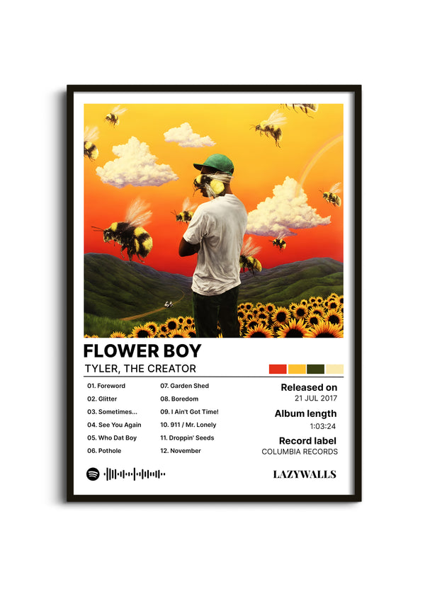Tyler, The Creator Flower Boy Album Wall Art Lazywalls