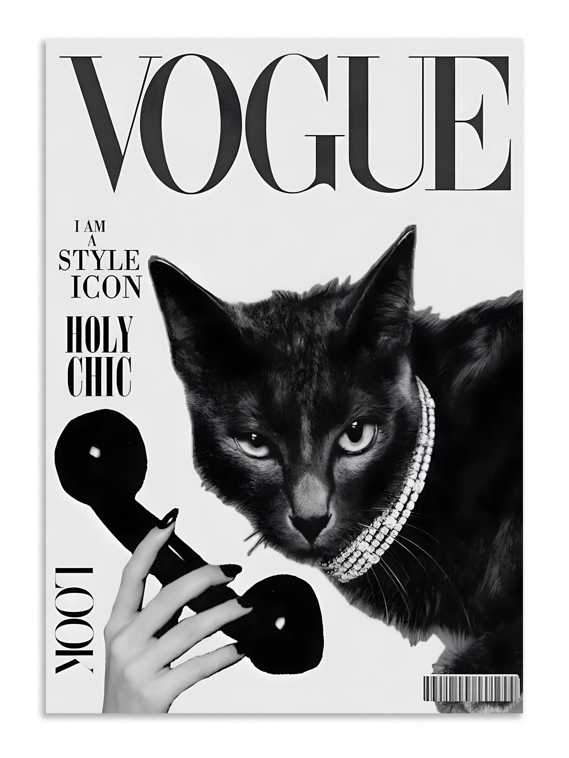 Vogue Cat Wall Art Fashion Aesthetic Poster Lazywalls