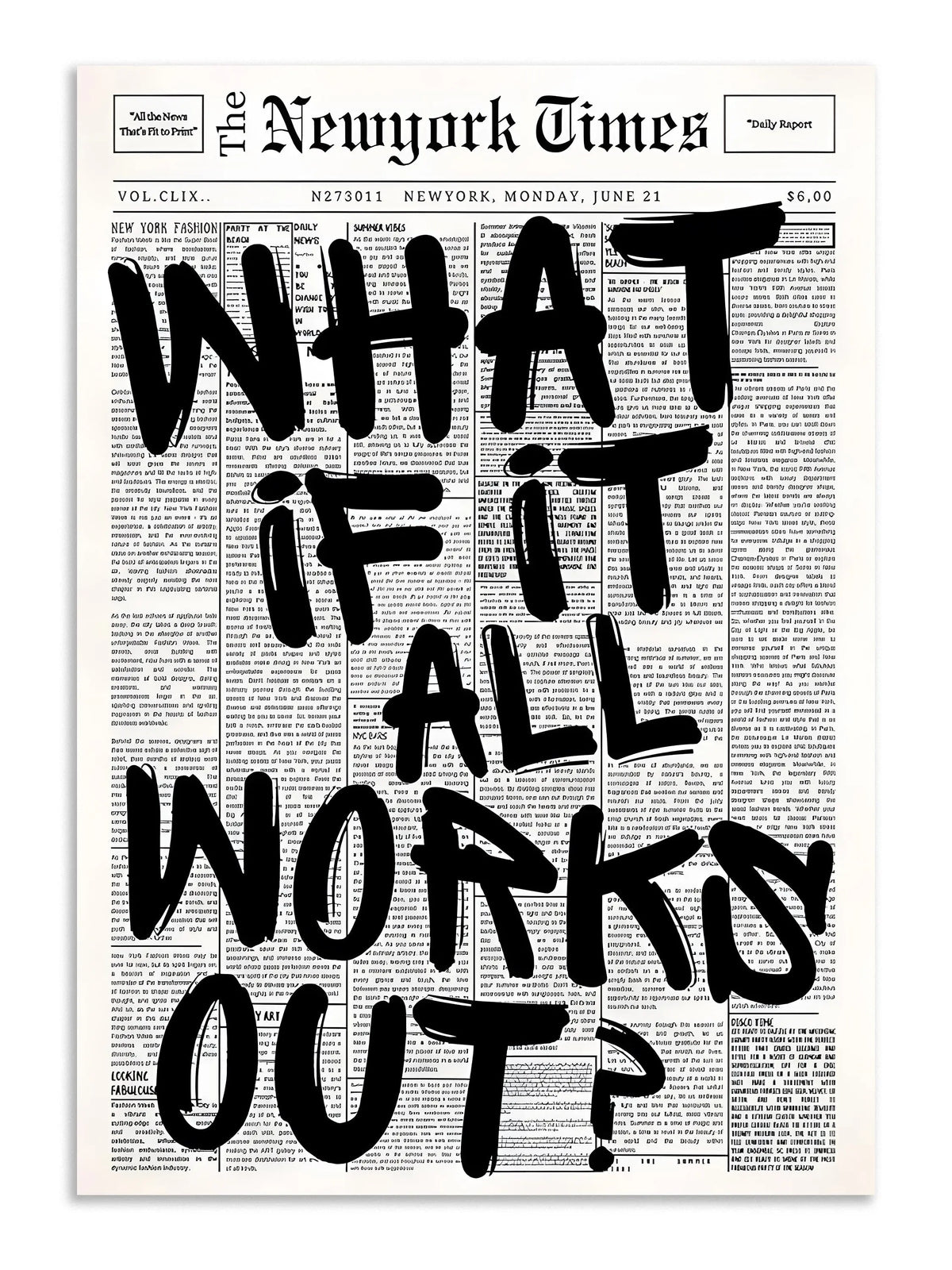 What If It All Works Out Wall Art Poster Lazywalls