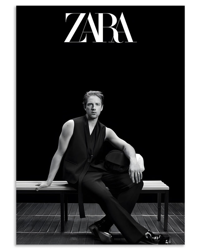 Zara Minimal Black Fashion Wall Art Poster Print Lazywalls