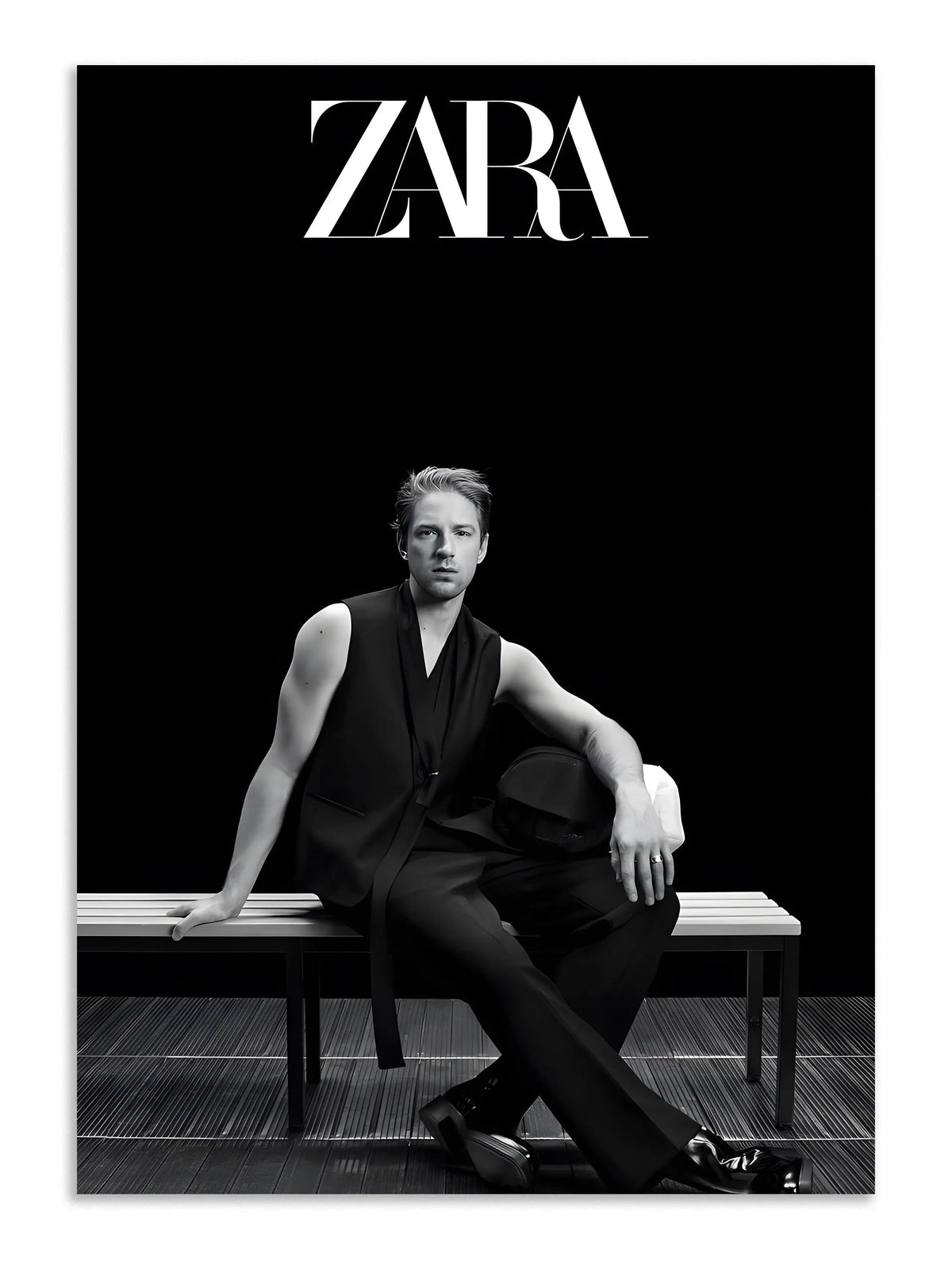 Zara Minimal Black Fashion Wall Art Poster Print Lazywalls