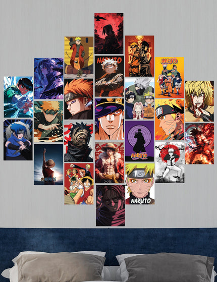 Anime Aesthetic Wall Collage Poster Set 23 Pcs | Bedroom & Gaming Room Decor Lazywalls