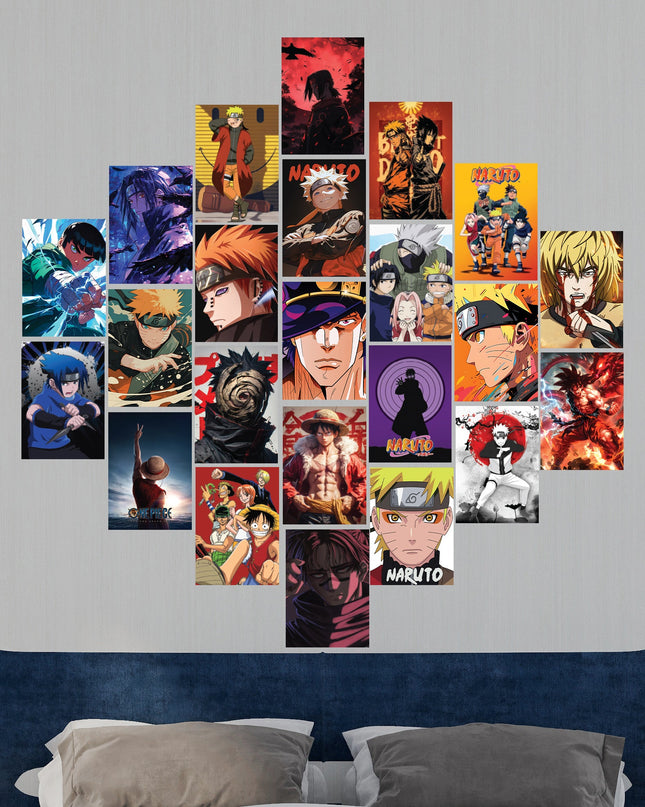 Anime Aesthetic Wall Collage Poster Set 23 Pcs | Bedroom & Gaming Room Decor Lazywalls