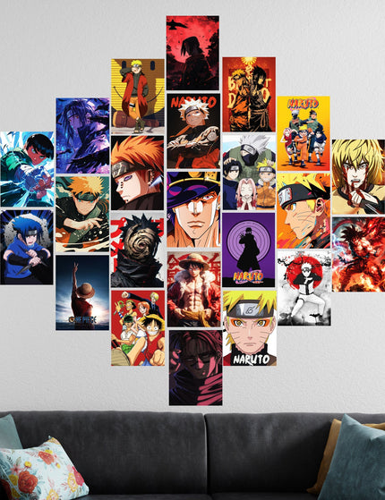 Anime Aesthetic Wall Collage Poster Set 23 Pcs | Bedroom & Gaming Room Decor Lazywalls