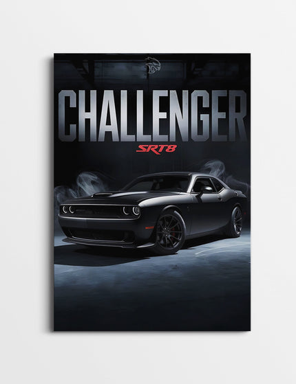 Dodge Challenger SRT8 Poster | Modern Muscle Car Wall Art Print Lazywalls