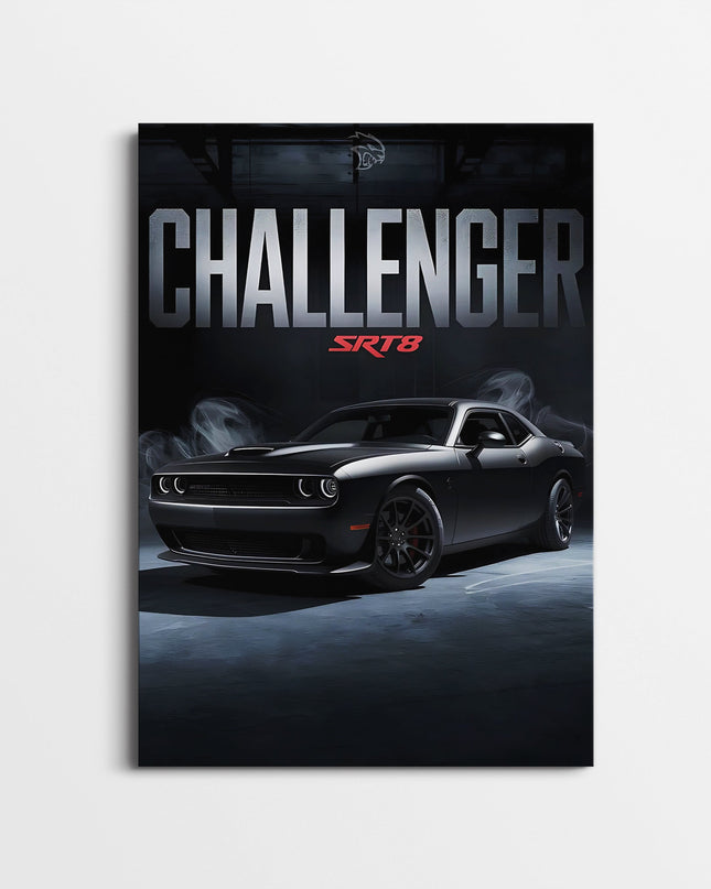 Dodge Challenger SRT8 Poster | Modern Muscle Car Wall Art Print Lazywalls