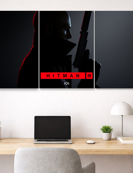 Hitman III | Agent 47 Gaming Poster | 3 Panel Wall Poster Set Lazywalls