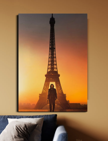 John Wick | Paris Eiffel Tower Poster | John Wick Wall Art Lazywalls
