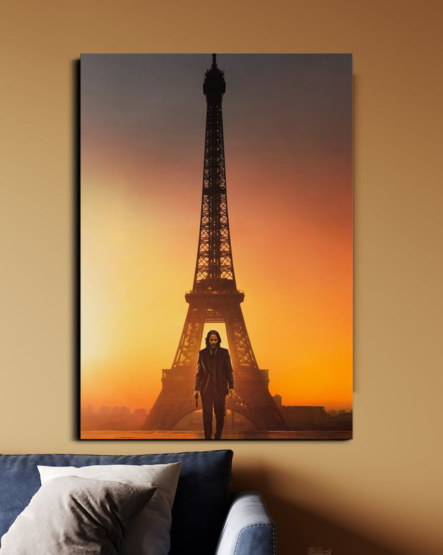John Wick | Paris Eiffel Tower Poster | John Wick Wall Art Lazywalls