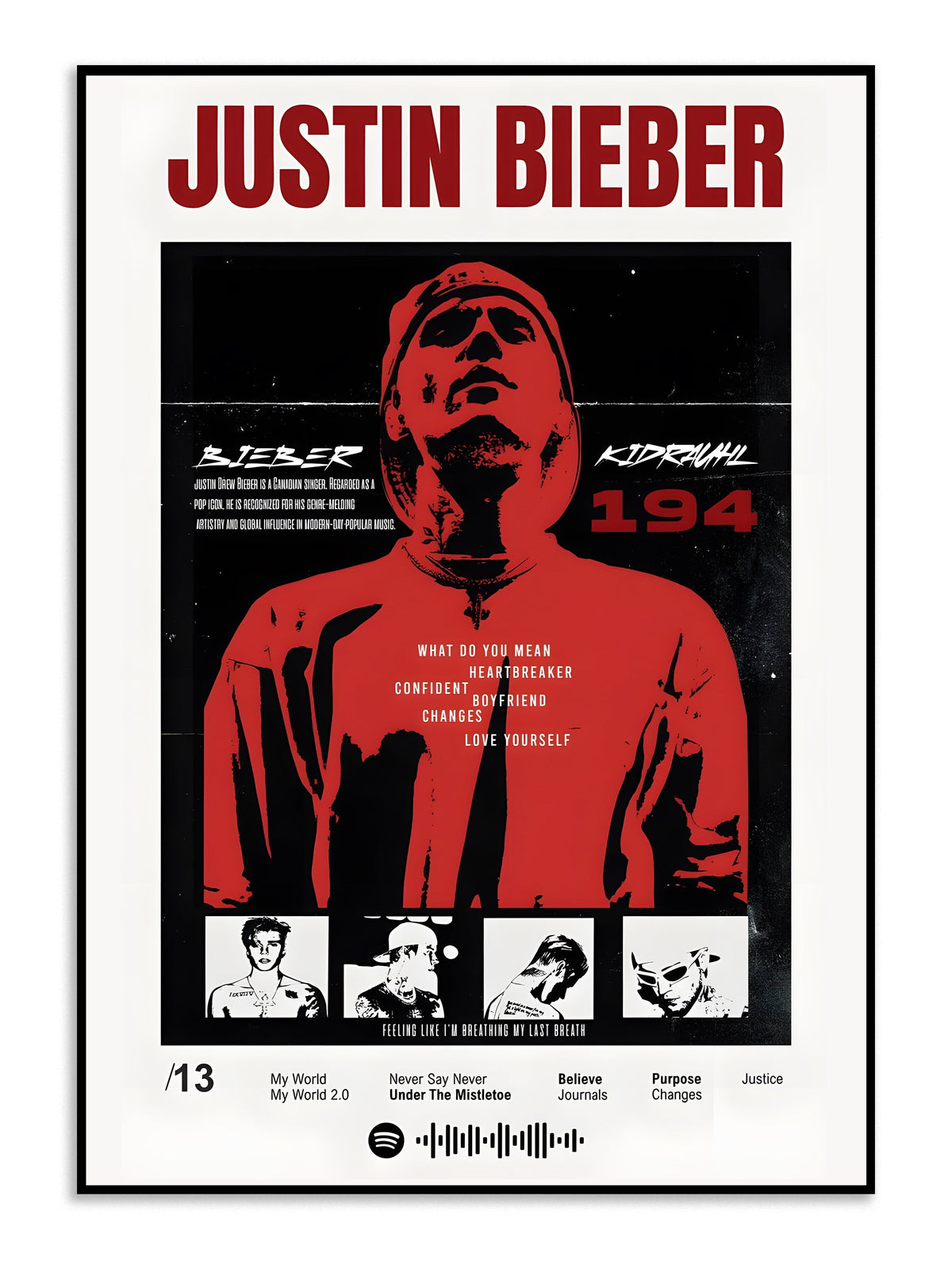 justin bieber music poster wall art Lazywalls