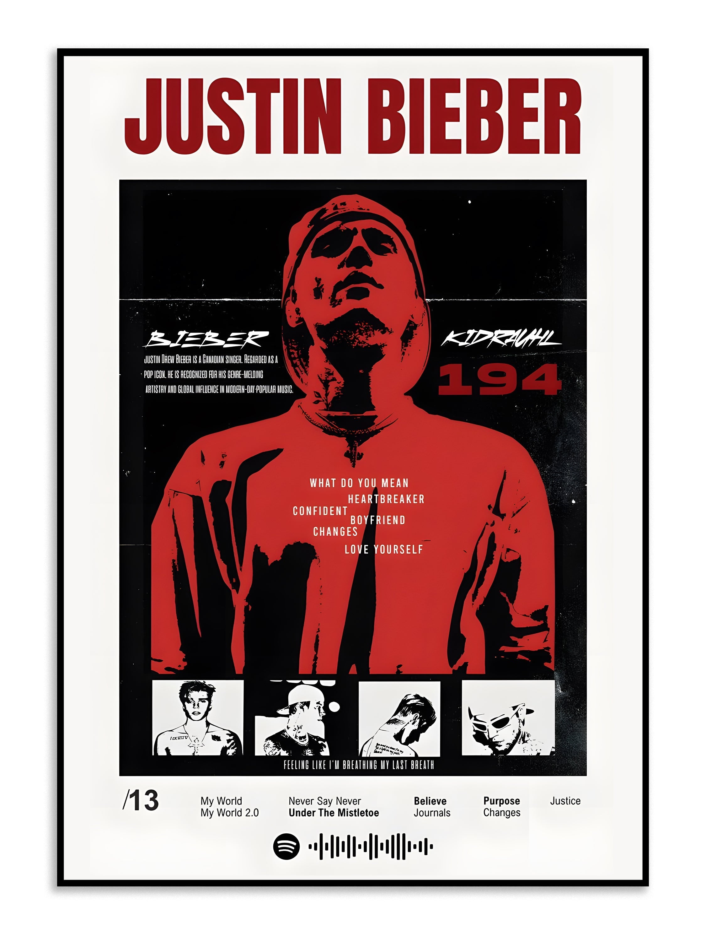 justin bieber music poster wall art Lazywalls