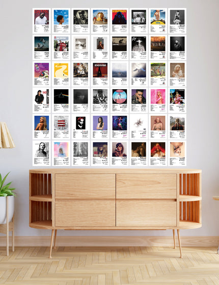 Music Album Cover Wall Collage Poster Set 50 Pcs | Pop & Hip Hop Aesthetic Room Decor Lazywalls