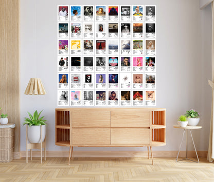Music Album Cover Wall Collage Poster Set 50 Pcs | Pop & Hip Hop Aesthetic Room Decor Lazywalls