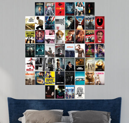 50 Pcs Movie Poster Wall Collage Kit | Aesthetic Film Decor Lazywalls