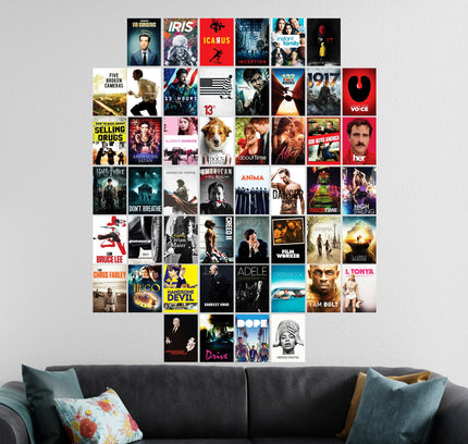 50 Pcs Movie Poster Wall Collage Kit | Aesthetic Film Decor Lazywalls