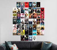 50 Pcs Movie Poster Wall Collage Kit | Aesthetic Film Decor Lazywalls
