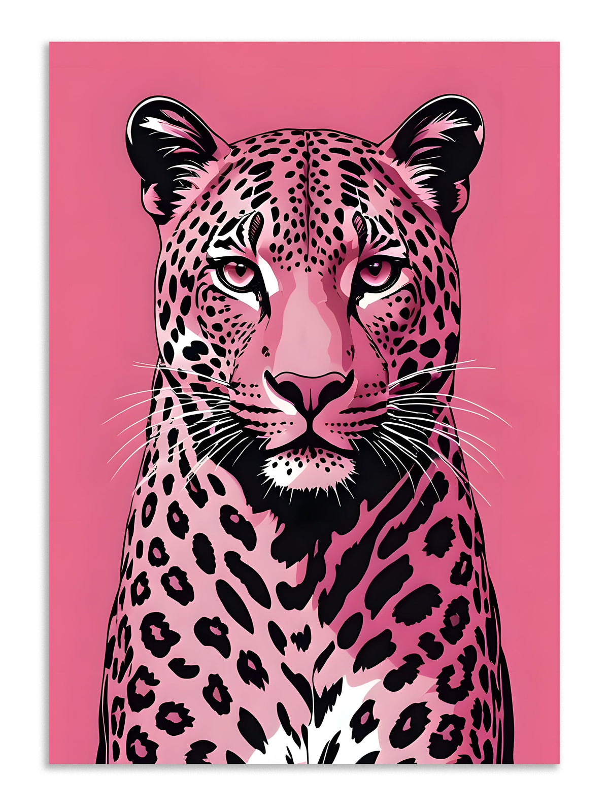 pink leopard illustration poster art Lazywalls