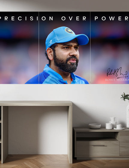 Rohit Sharma Hitman 3 Panel Poster | Indian Cricket Legend Wall Art Lazywalls
