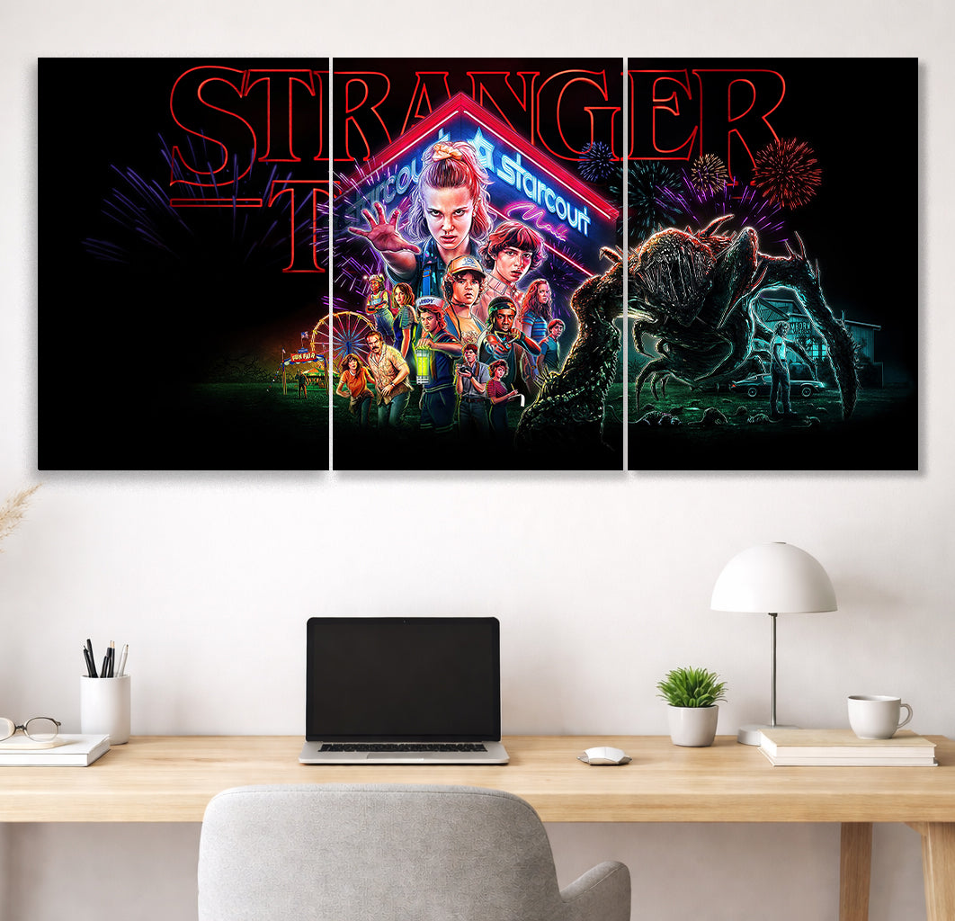 Stranger Things Control Panel Stranger Things | Stranger Things Poster | 3 Panel Poster Set – Lazywalls