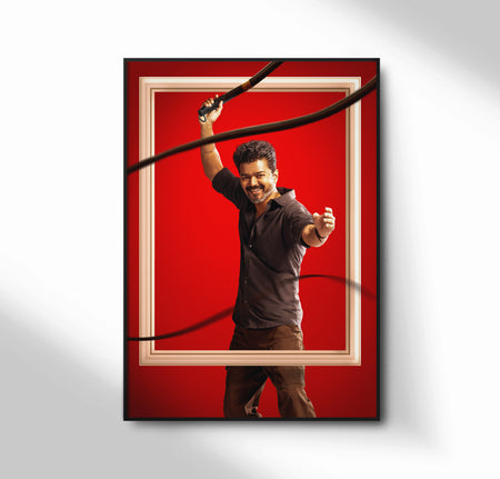 Jana Nayagan Thalapathy Vijay Action Poster – Tamil Movie Art Lazywalls