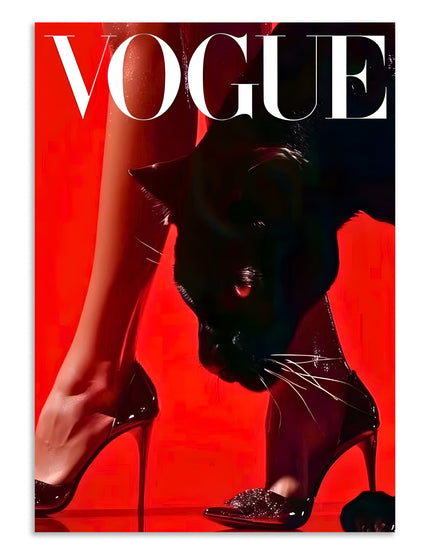 vogue black cat poster art Lazywalls