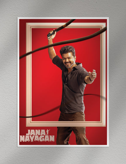 Jana Nayagan Thalapathy Vijay Action Poster – Tamil Movie Art Lazywalls